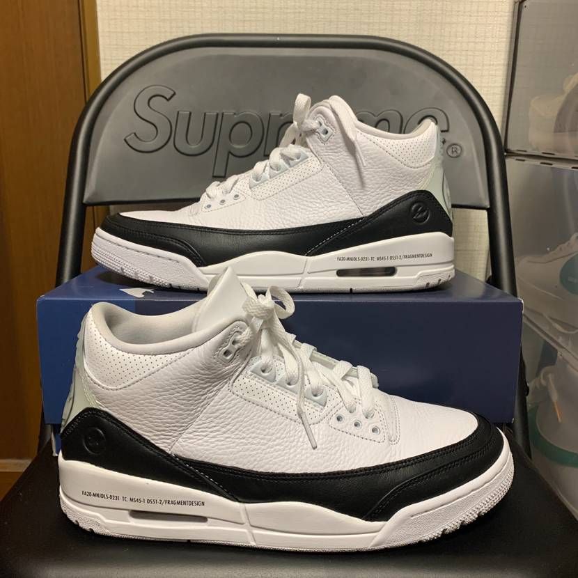 Fragment × Nike Air Jordan 3 "White/Black"
