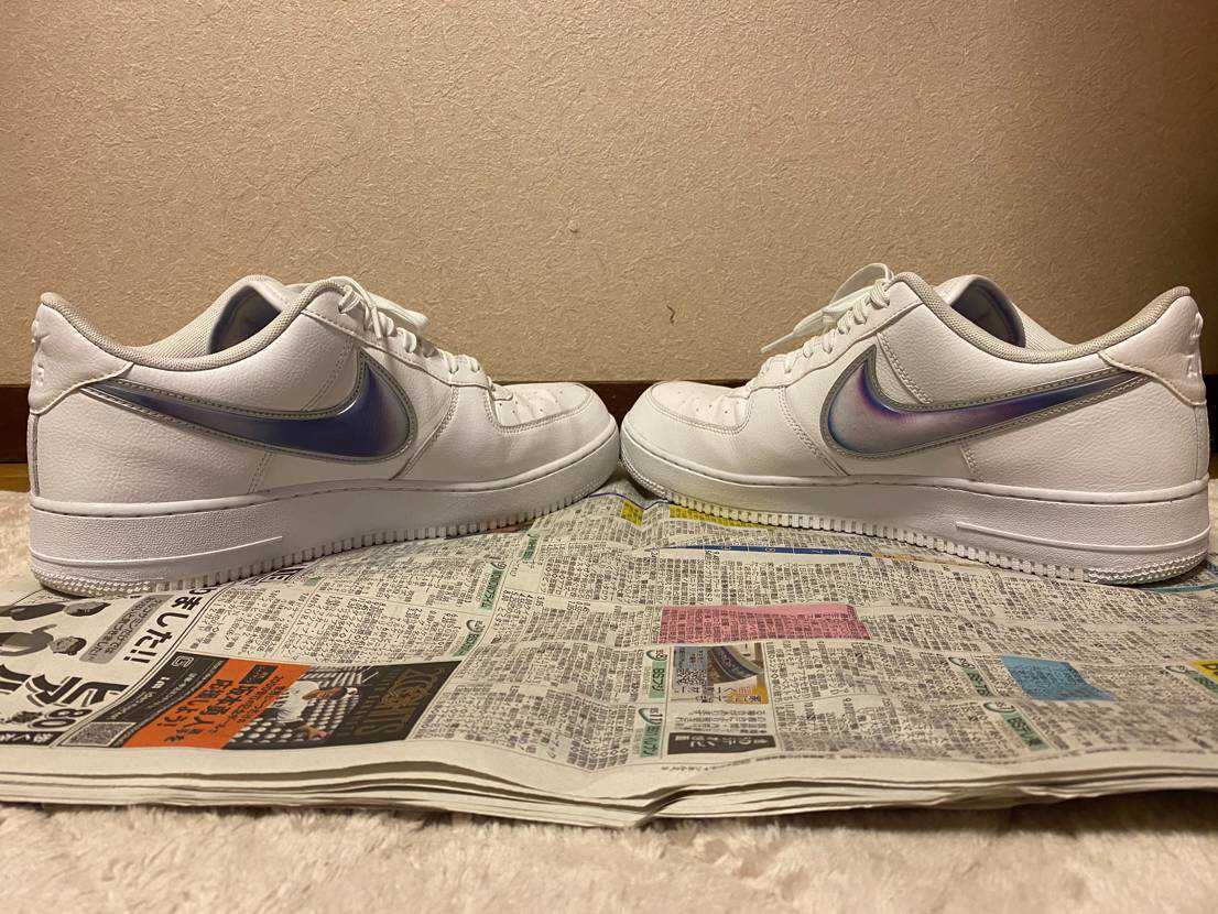 NIKE AIR FORCE 1 LOW OVERSIZED SWOOSH WHITE RACER BLUE