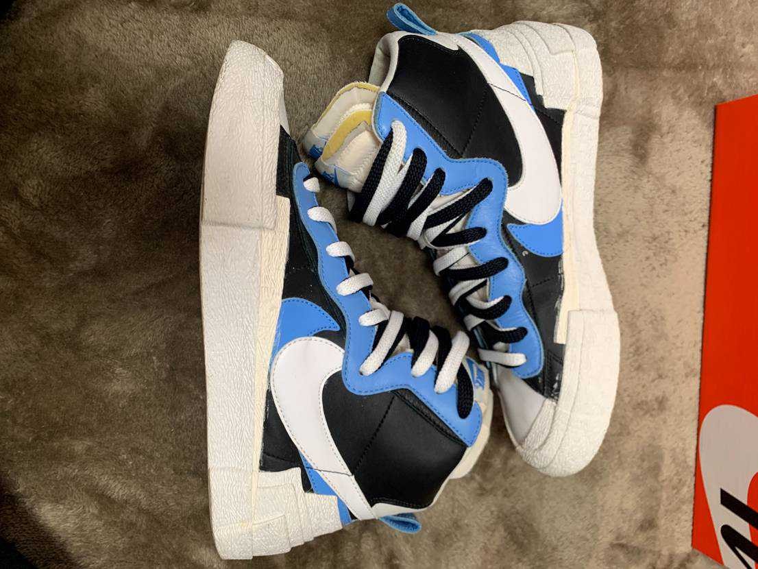 sacai × NIKE BLAZER MID "BLACK / BLUE"