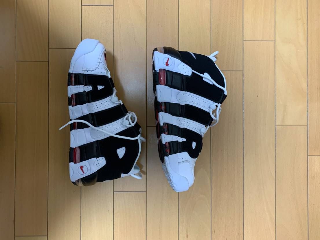 NIKE AIR MORE UPTEMPO "WHITE/BLACK/UNIVERSITY RED"(2020)