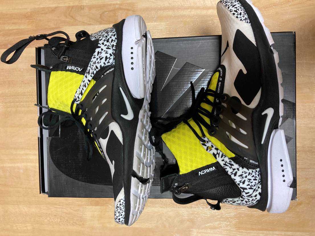 ACRONYM × Nike Air Presto Mid "White/Black/Dynamic Yellow"