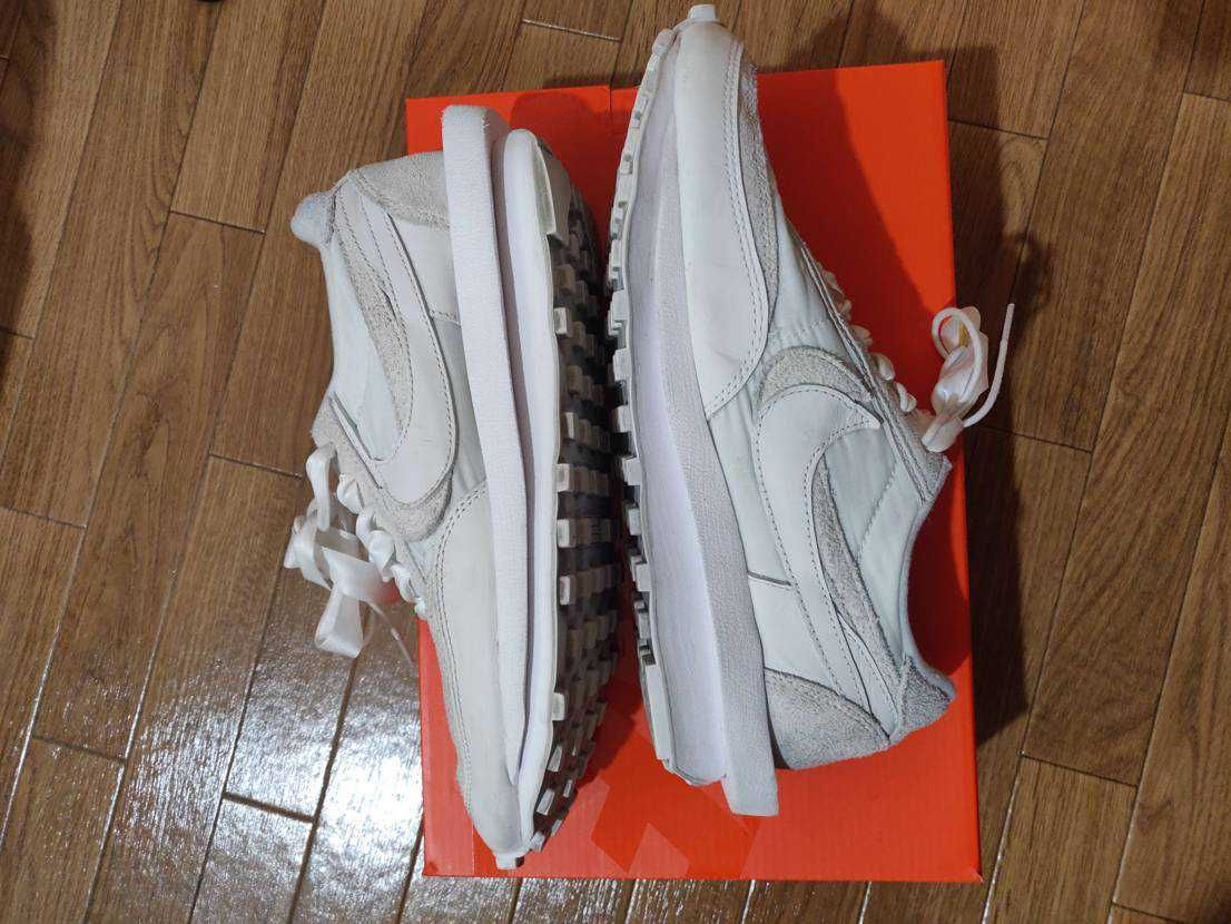 sacai × Nike LDV Waffle "Triple White"