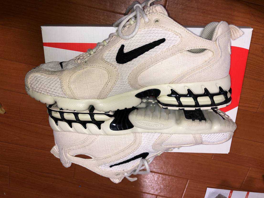 Stussy × Nike Air Zoom Spiridon CG 2 "Fossil/Black"