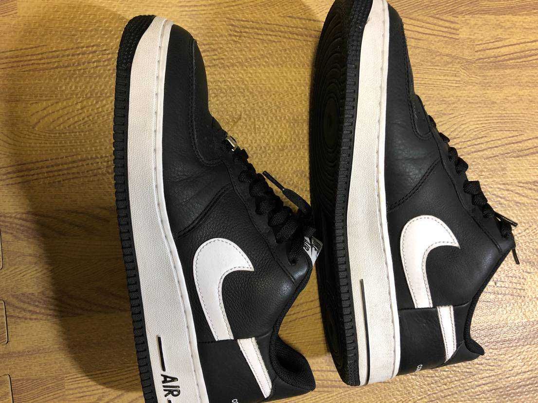 Supreme × COMME des GARCONS SHIRT × Nike Air Force 1 Low "Black/White" (2018)