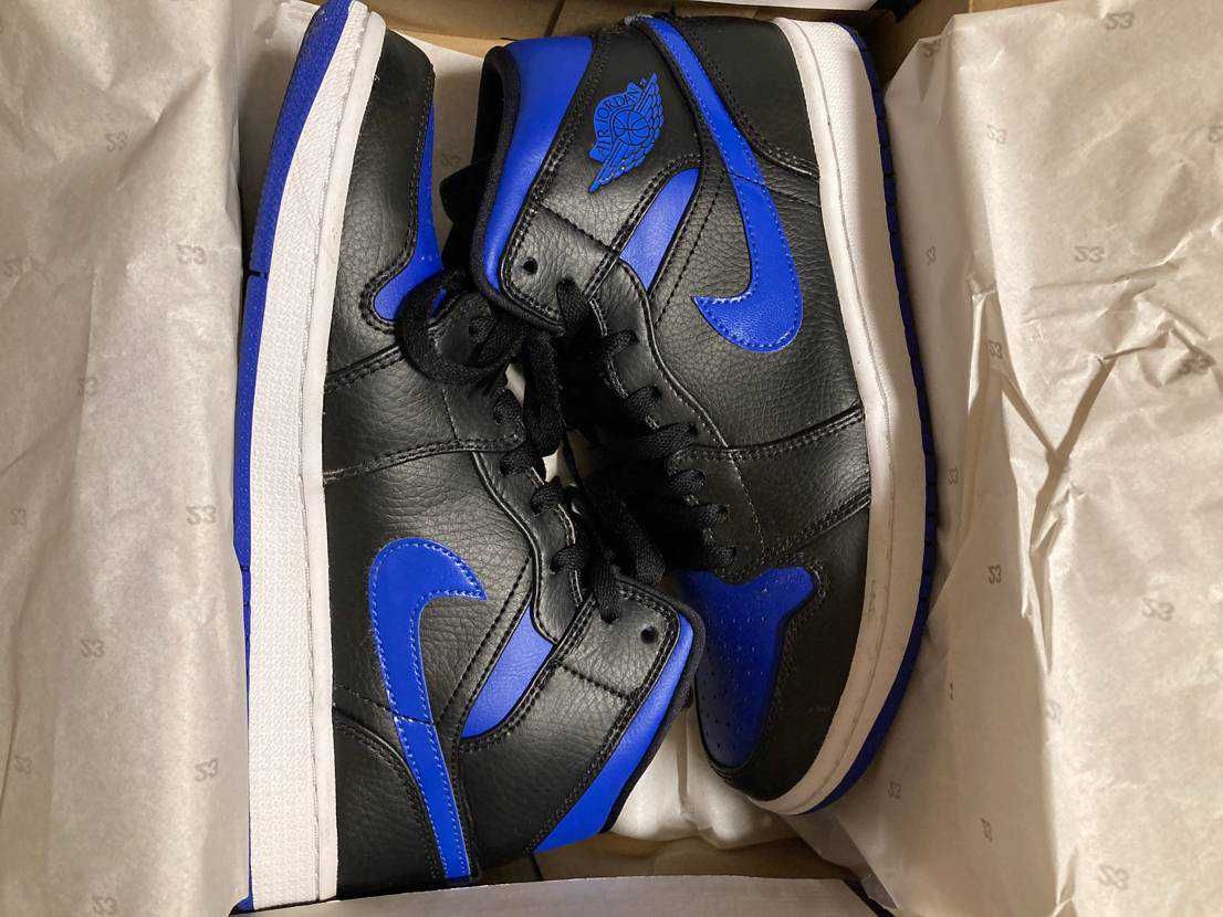 NIKE AIR JORDAN 1 MID "BLACK/BLUE"