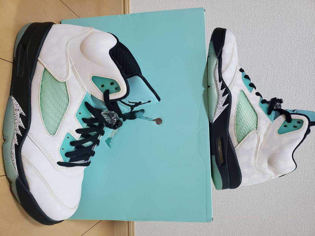 Nike Air Jordan 5 "White/Black/Island Green"