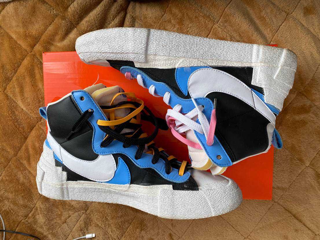sacai × NIKE BLAZER MID "BLACK / BLUE"