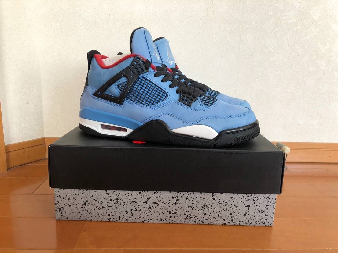 Travis Scott × Nike Air Jordan 4 Retro Cactus Jack "University Blue"
