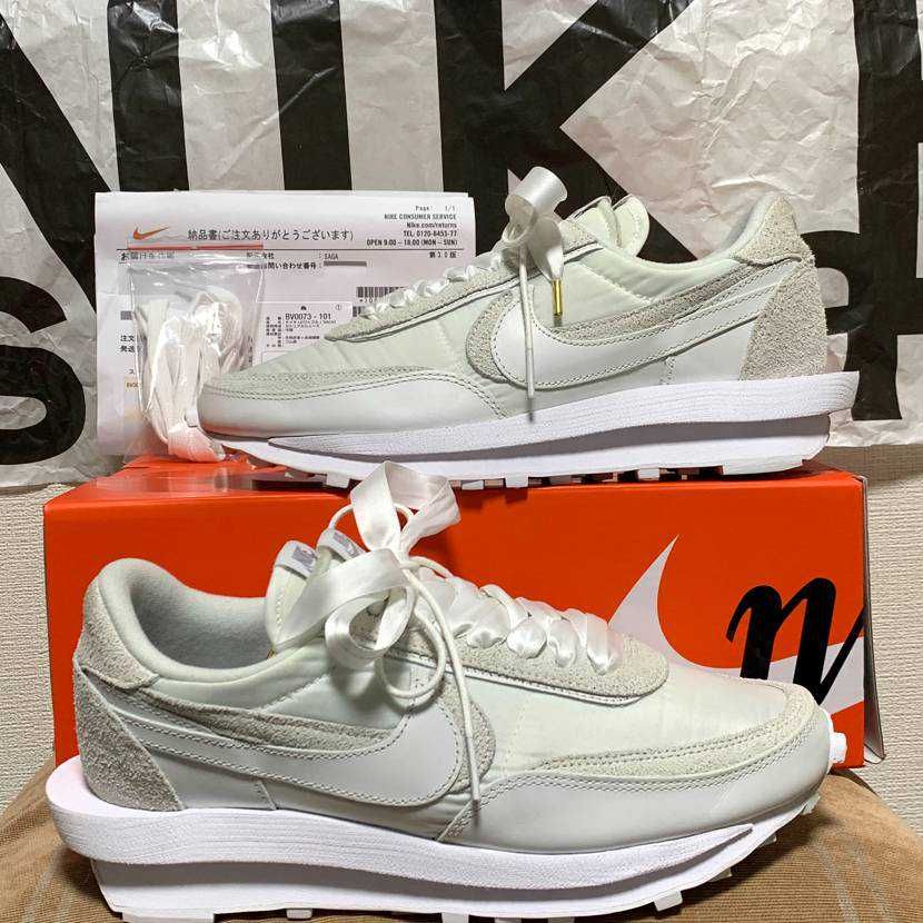 sacai × Nike LDV Waffle "Triple White"