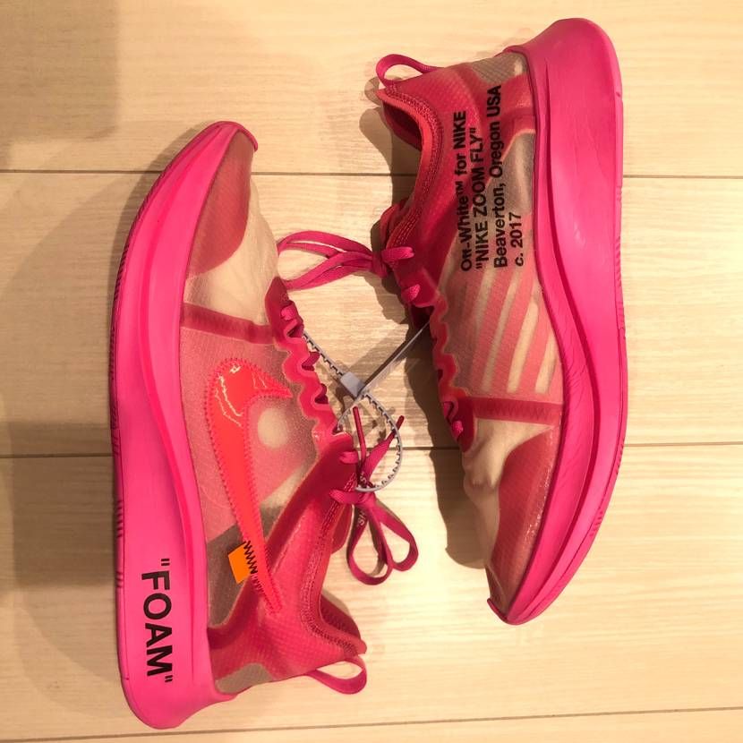 Off-White × Nike Zoom Fly "Pink"