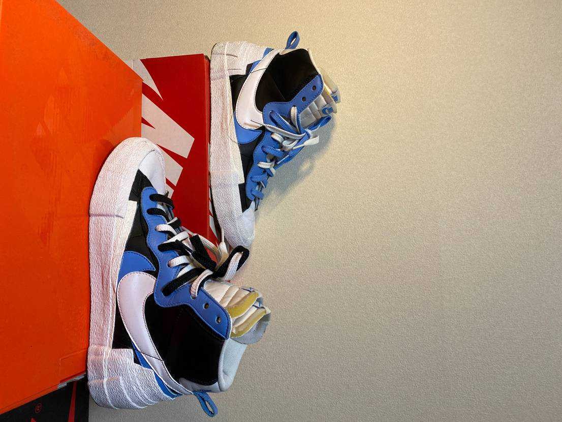 sacai × NIKE BLAZER MID "BLACK / BLUE"