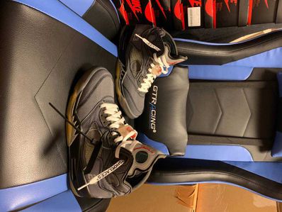 Off-White × Nike Air Jordan 5 "Black/Muslin/Fire Red"