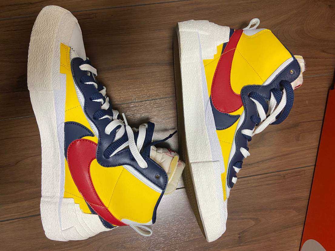 sacai × Nike Blazer Mid "Varsity Maize/Varsity Red"