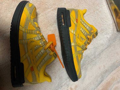 Off-White × Nike Air Rubber Dunk "University Gold"