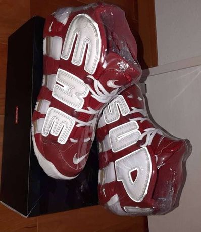 Supreme × Nike Air More Uptempo "White/Red"