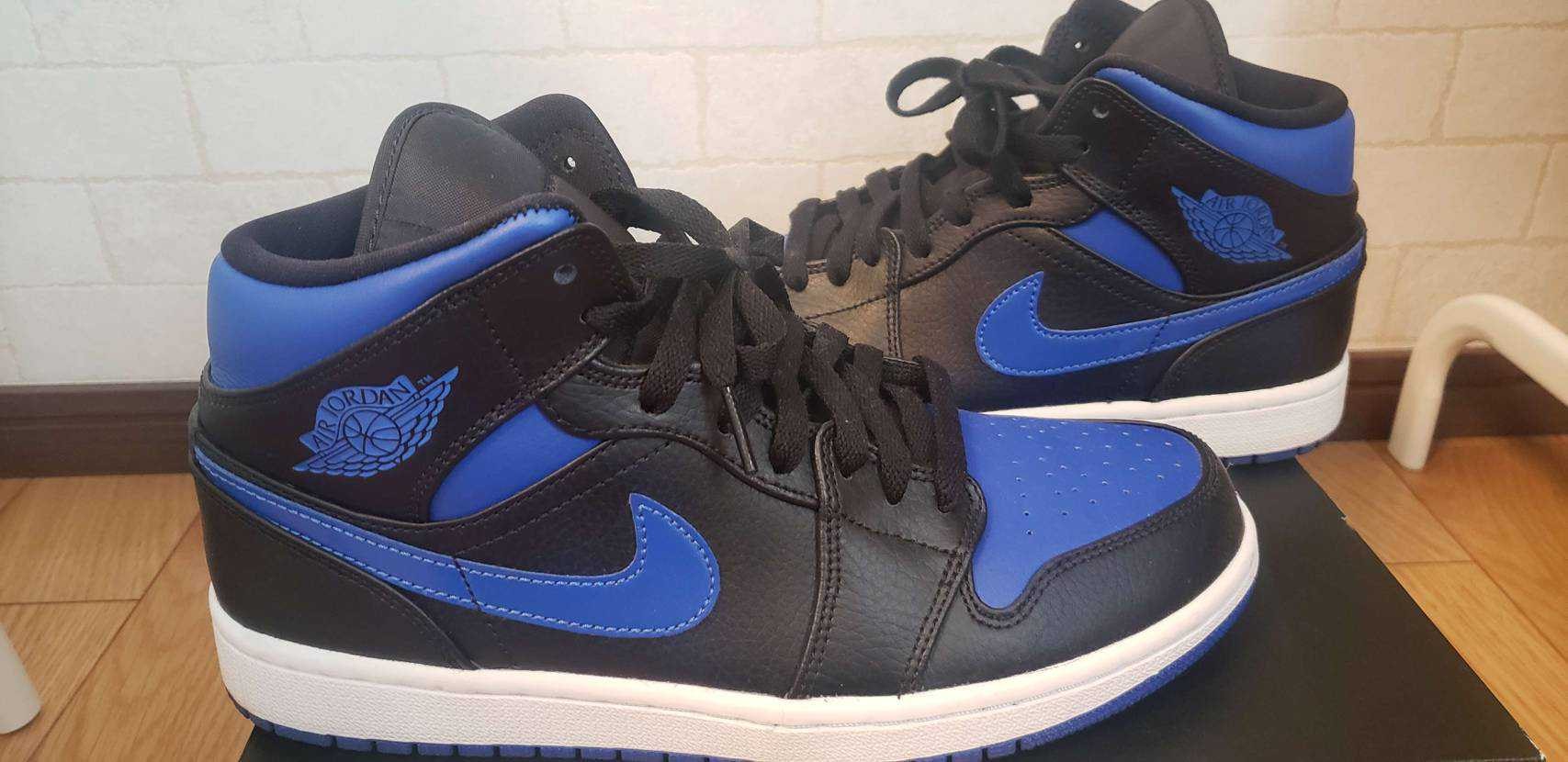 NIKE AIR JORDAN 1 MID "BLACK/BLUE"