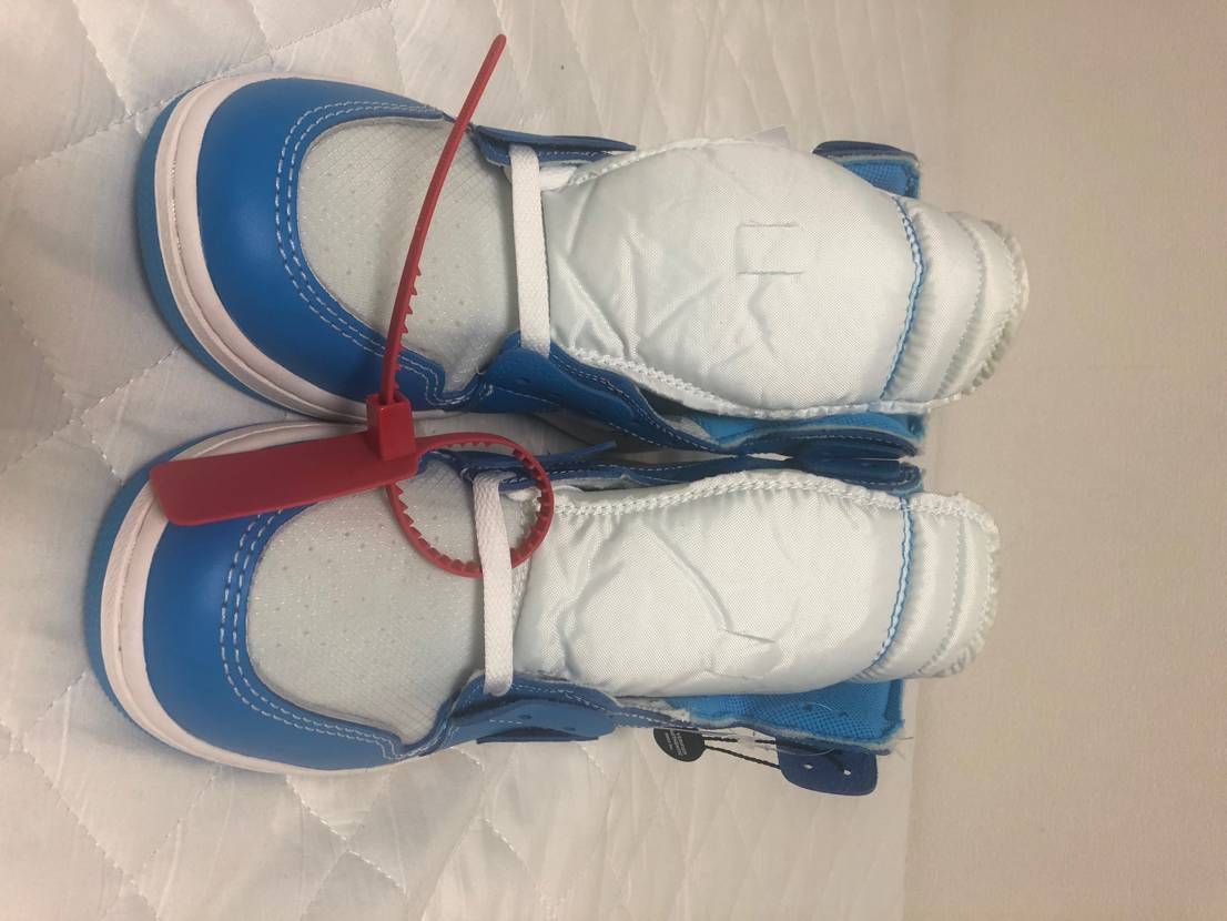 Off-White × Nike Air Jordan 1 High UNC "White/Dark Powder Blue"