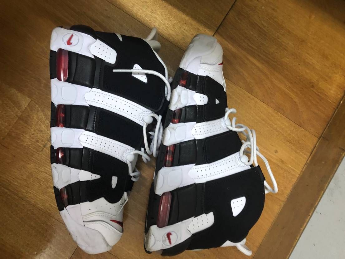 NIKE AIR MORE UPTEMPO "WHITE/BLACK/UNIVERSITY RED"(2020)