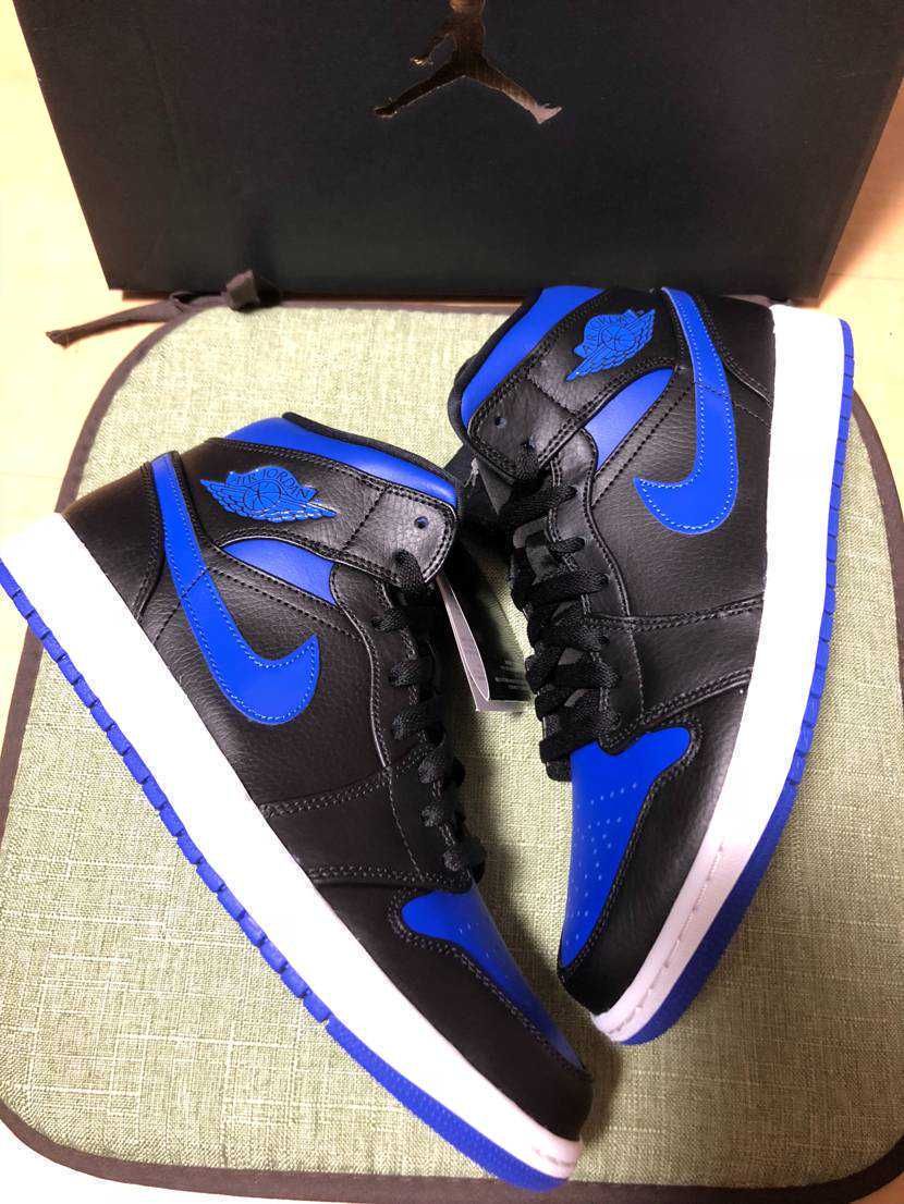 NIKE AIR JORDAN 1 MID "BLACK/BLUE"