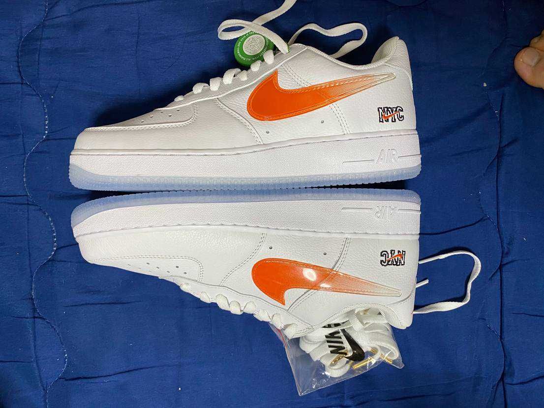 KITH × Nike Air Force 1 Low "White/Rush Blue/White/Brilliant Orange"