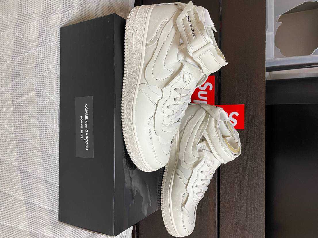 COMME des GARCONS × Nike Air Force 1 Mid "White" 