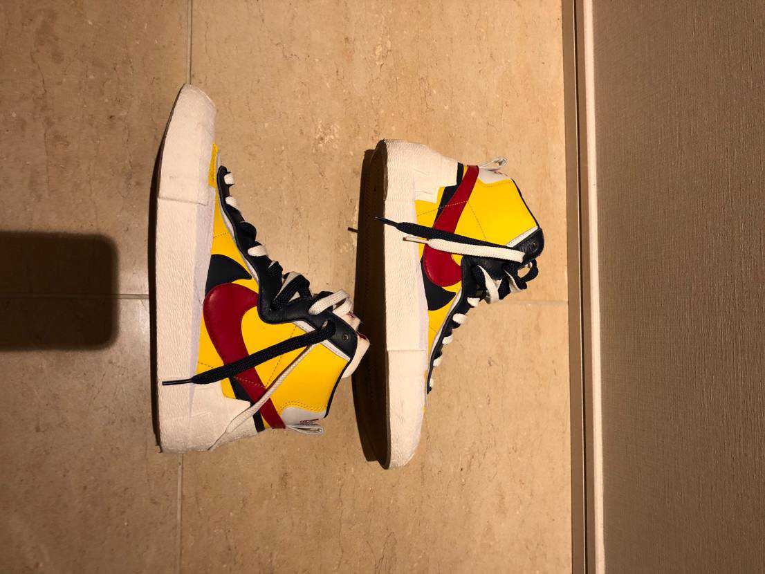 sacai × Nike Blazer Mid "Varsity Maize/Varsity Red"