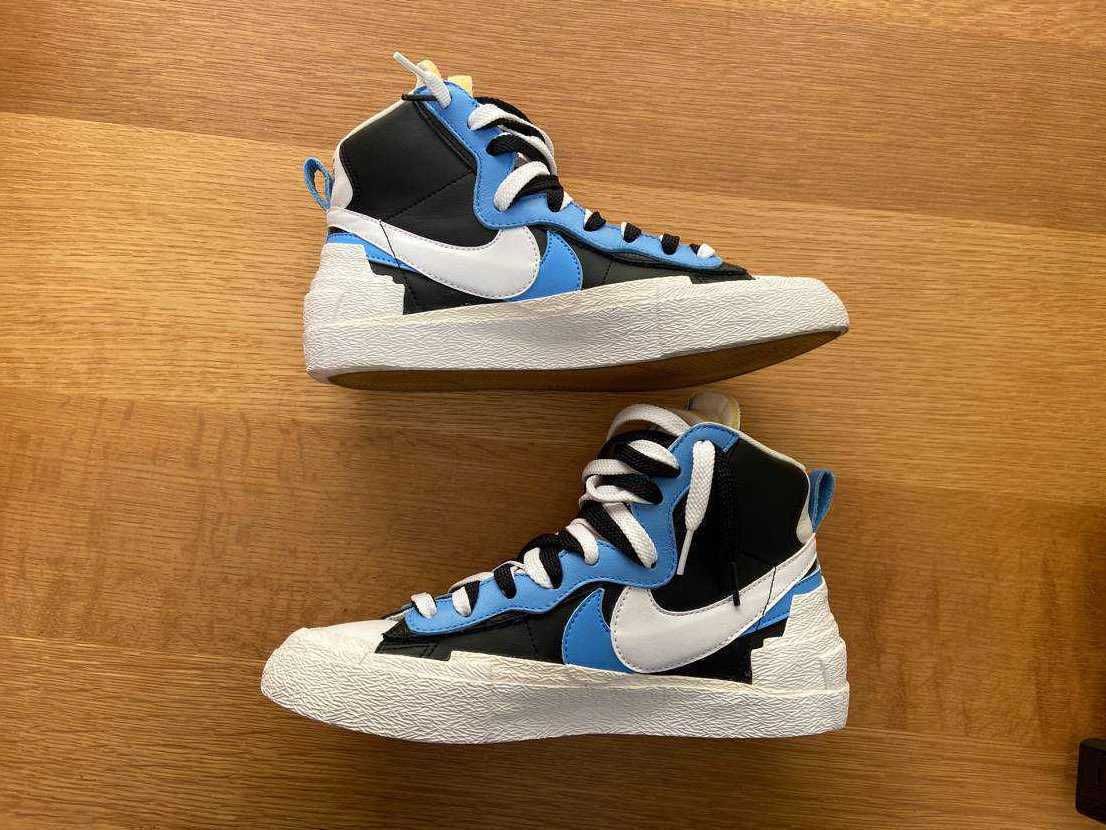 sacai × NIKE BLAZER MID "BLACK / BLUE"