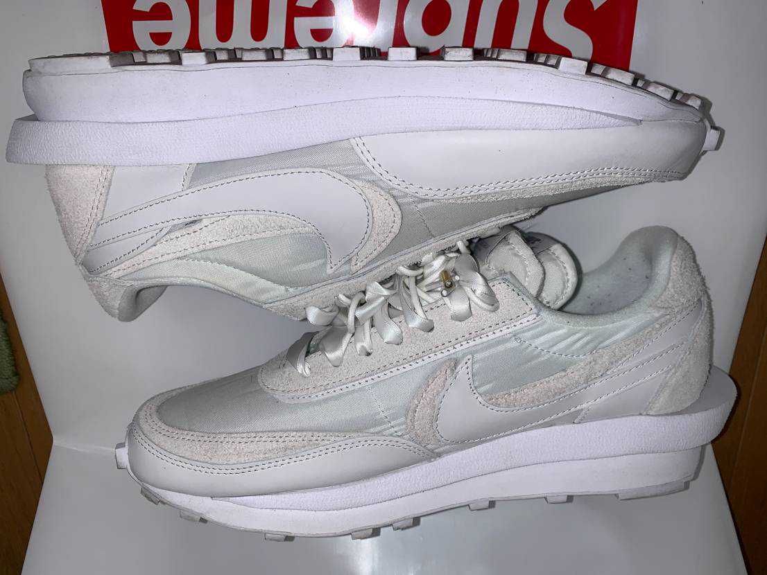 sacai × Nike LDV Waffle "Triple White"