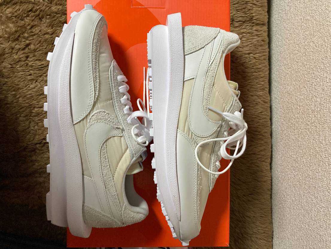 sacai × Nike LDV Waffle "Triple White"