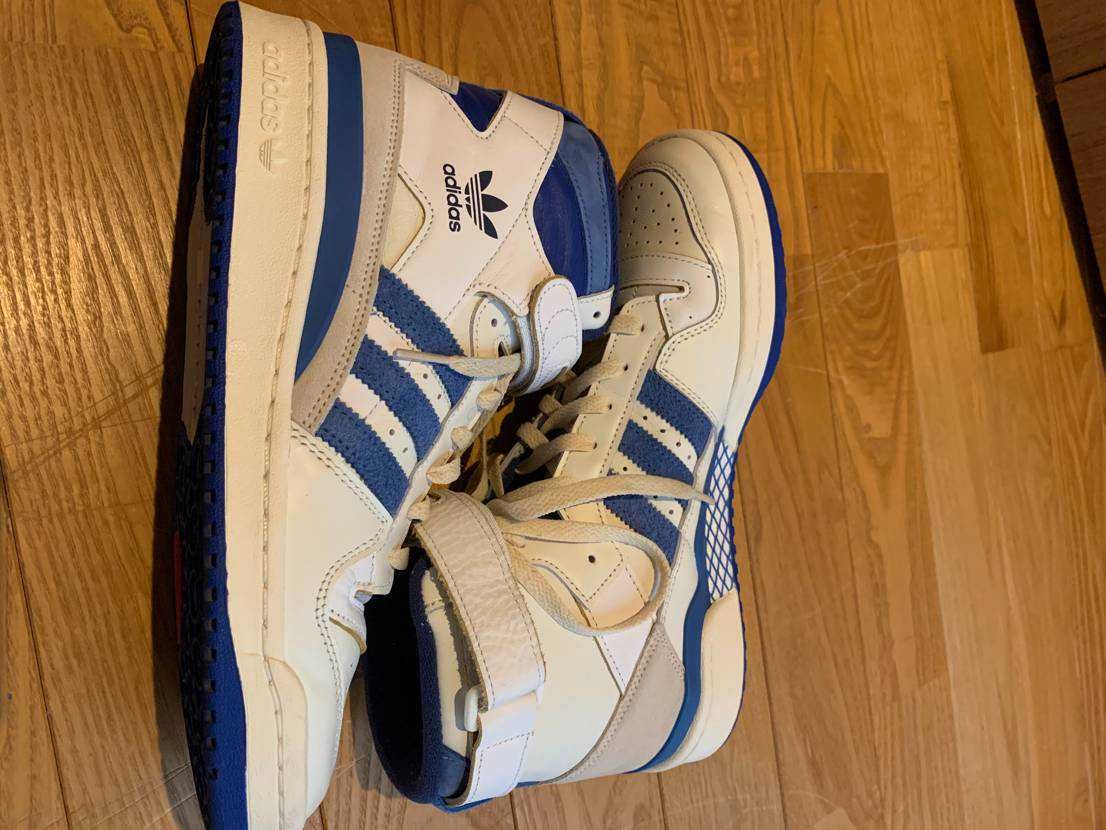 adidas Forum 84 High Blue Thread "Off White-Bright Blue/Footwear White"