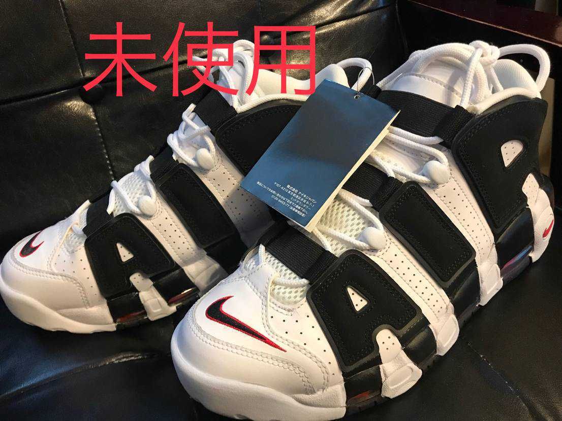 NIKE AIR MORE UPTEMPO "WHITE/BLACK/UNIVERSITY RED"(2020)