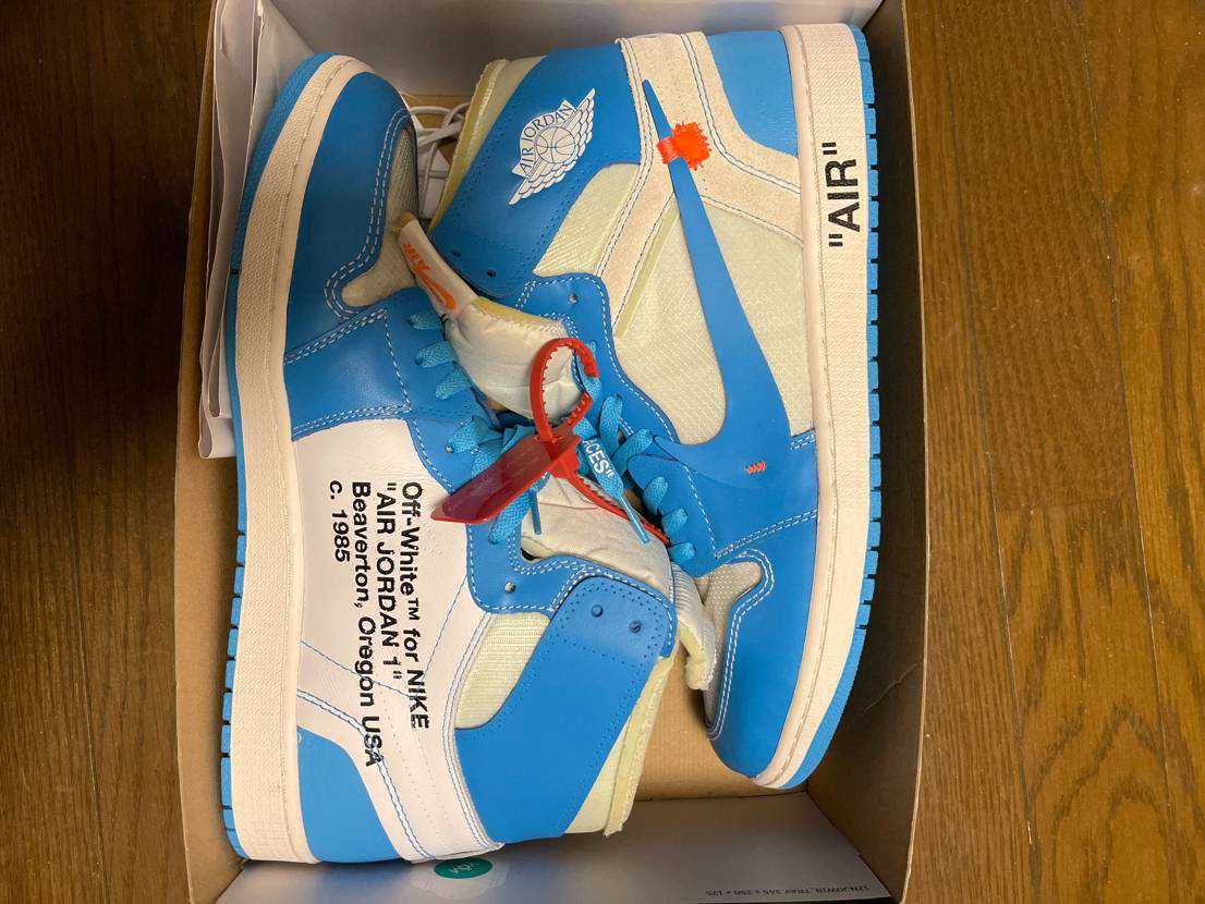 Off-White × Nike Air Jordan 1 High UNC "White/Dark Powder Blue"