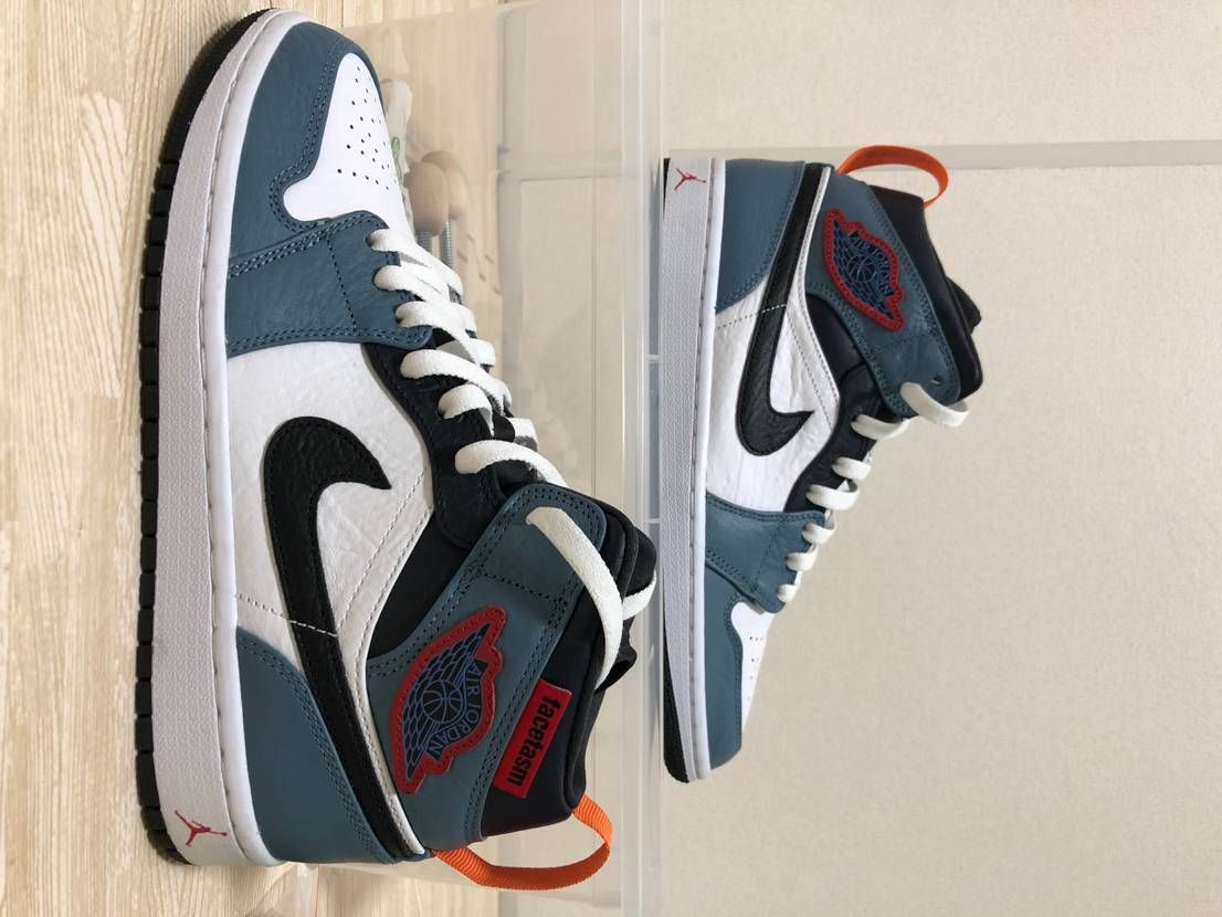 FACETASM × Nike Air Jordan 1 Mid "White/Navy"