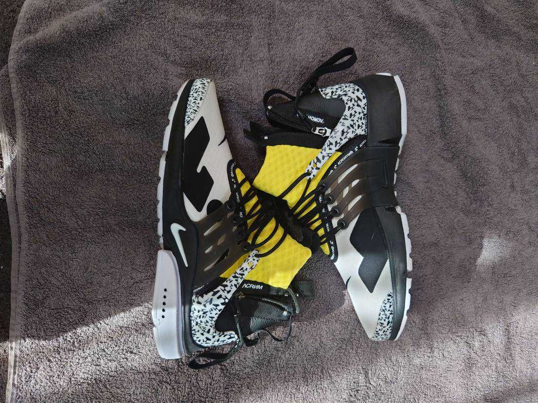 ACRONYM × Nike Air Presto Mid "White/Black/Dynamic Yellow"
