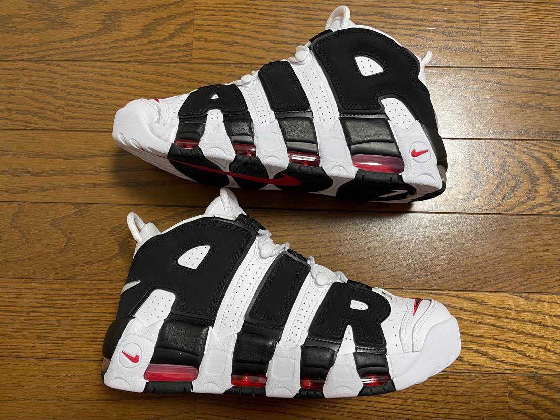 NIKE AIR MORE UPTEMPO "WHITE/BLACK/UNIVERSITY RED"(2020)