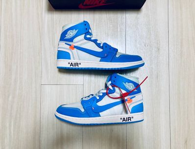 Off-White × Nike Air Jordan 1 High UNC "White/Dark Powder Blue"