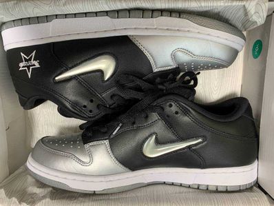 Supreme × Nike Dunk Low "Metallic Silver/Black"