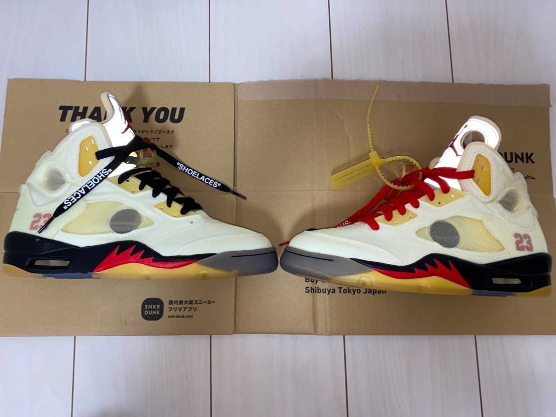 Off-White × Nike Air Jordan 5 "Sail"  