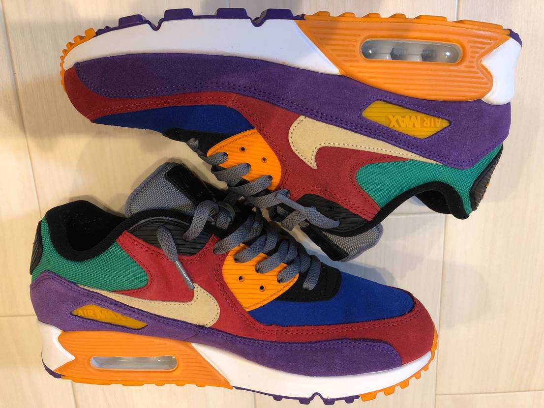 NIKE AIR MAX 90 "VIOTECH UNIVERSITYRED/PALE VANILLA/HYPER GRAPE"