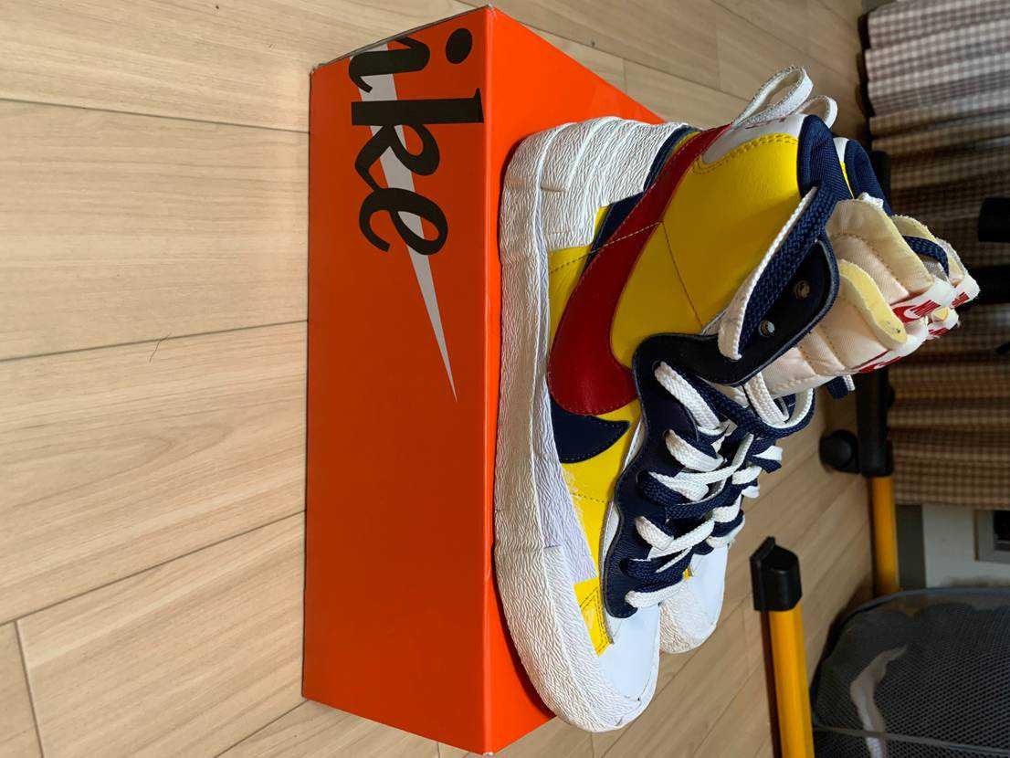 sacai × Nike Blazer Mid "Varsity Maize/Varsity Red"