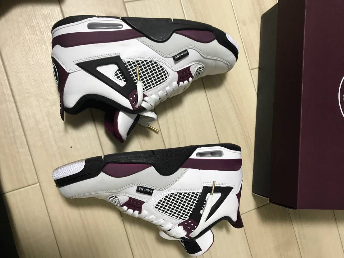 Paris Saint Germain ×Nike Air Jordan 4 Retro "White/Bordeaux/Neutral Gray"