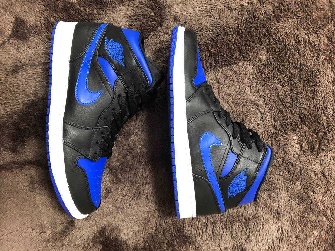 NIKE AIR JORDAN 1 MID "BLACK/BLUE"