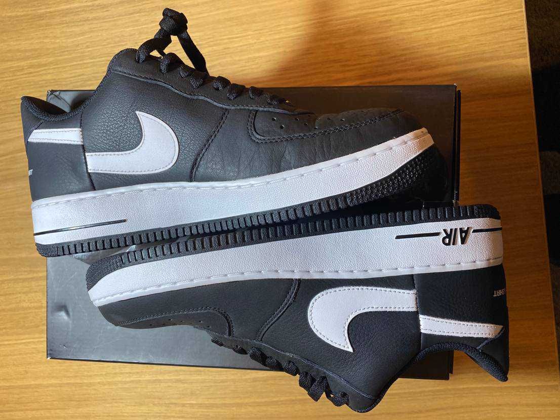 Supreme × COMME des GARCONS SHIRT × Nike Air Force 1 Low "Black/White" (2018)