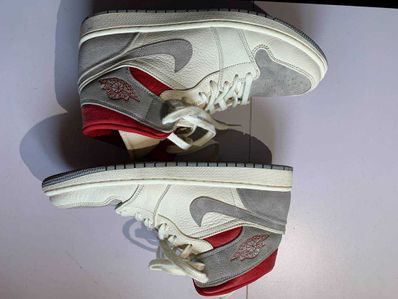 SNS×NIKE AIR JORDAN 1 MID "GREY/RED"