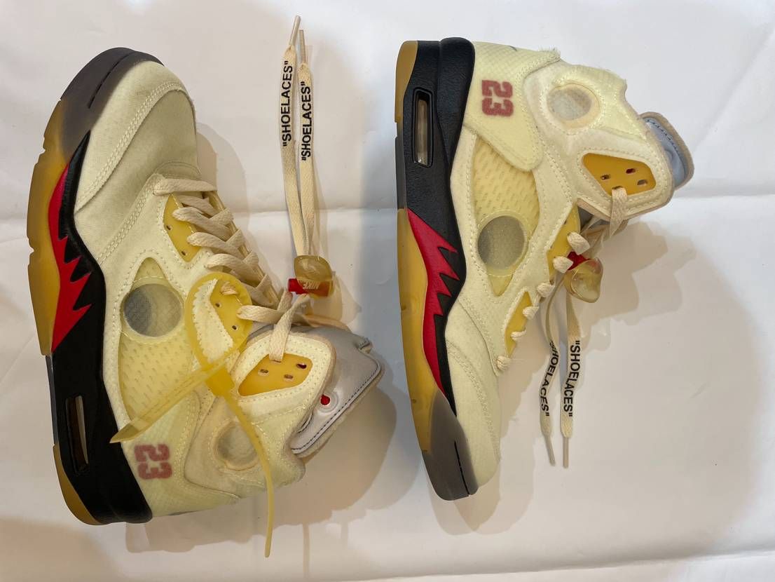 Off-White × Nike Air Jordan 5 "Sail"  