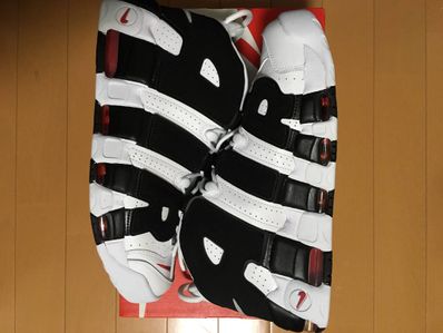 NIKE AIR MORE UPTEMPO "WHITE/BLACK/UNIVERSITY RED"(2020)
