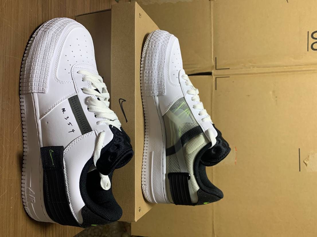 Nike Air Force 1 Type "White/Black/Volt"