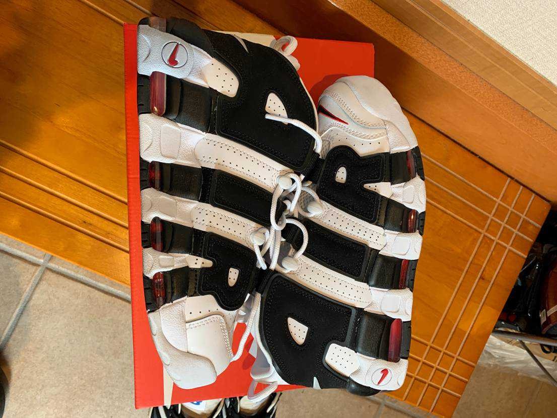 NIKE AIR MORE UPTEMPO "WHITE/BLACK/UNIVERSITY RED"(2020)