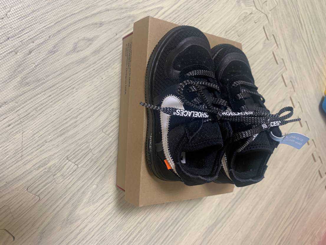 Off-White × Nike TD Air Force 1 Low "Black/White"