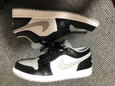 NIKE AIR JORDAN 1 LOW "BLACK/LIGHT SMOKE GREY"